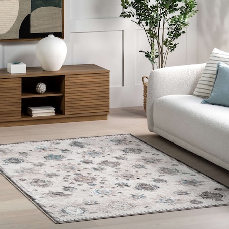 Nuloom Krystin Distressed Machine Washable Area Rug 4ft x 6ft HJAU13D-406